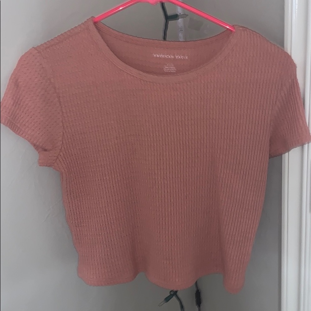 peachy pink crop top